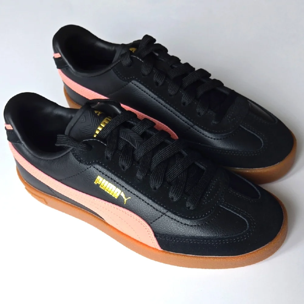 Puma Club II Era Jr Black Pink Fruit Sneakers -  Big Kids Size 6.5 - New